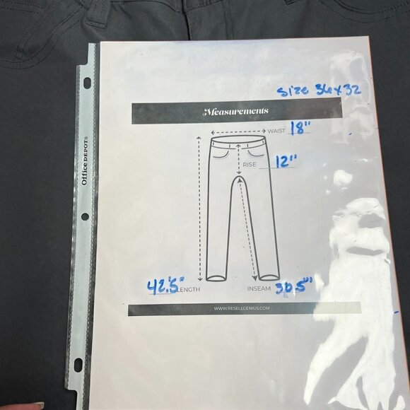 Men's Eddie Bauer Nylon Tech Pants. Gray Stretch Flex Straight Leg. Size 36 x 32 - Picture 6 of 6